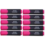 OFFICE PRODUCTS Zakreślacz fluorescencyjny kolor różowy, zestaw 10 sztuk 1 szt