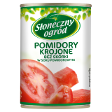 SŁONECZNY OGRÓD Pomidory krojone (bez skórki) w soku pomidorowym 400 g
