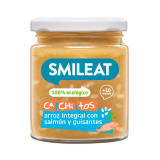 SMILEAT Słoiczek z ekologicznymi małymi kawałkami grochu i łososia po 10 miesiącu BIO 230 g