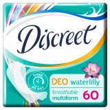 DISCREET Waterlily Wkładki higieniczne 60 szt. 1 szt