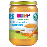 HIPP BIO od pokoleń Rosołek z kurczaka z kaszką manną po 5 miesiącu 190 g