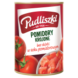 PUDLISZKI Pomidory krojone bez skórki w soku pomidorowym 400 g