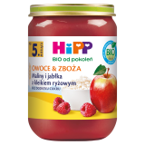 HIPP BIO Maliny i jabłka z kleikiem ryżowym - po 5 miesiącu 190 g