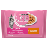 PURINA ONE Junior Karma dla kotów z kurczakiem (4x85g) 340 g
