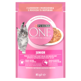 PURINA ONE Junior Pokarm dla kota Łosoś 85 g
