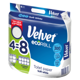 VELVET ECOroll Papier toaletowy delikatnie biały 4 rolki 1 szt