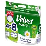 VELVET ECOroll Papier toaletowy z rumiankiem i aloesem 4 rolki 1 szt