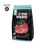 PAN MIĘSKO Suchy pokarm dla dorosłych psów z wieprzowiną i dzikiem chrupki o rozmiarze XL 9 kg