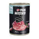 PAN MIĘSKO Mokry pokarm dla dorosłych psów z wieprzowiną i dzikiem puszka 400 g