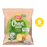 LAY'S Oven Baked Pieczone formowane chipsy ziemniaczane o smaku jogurtu z ziołami 40 g