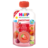 HIPP BIO od pokoleń SMOOTHIE Jabłka-Banany-Truskawki-Porzeczki, po 1 roku 120 g