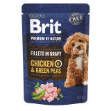 BRIT Premium By Nature Mokry pokarm dla dorosłych psów w saszetce - kurczak z zielonym groszkiem 85 g