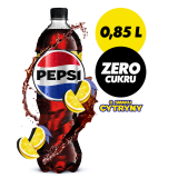 PEPSI-COLA ZERO CUKRU Napój gazowany typu cola o smaku cytrynowym bez cukru 850 ml