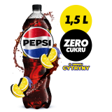 PEPSI-COLA ZERO CUKRU Napój gazowany typu cola o smaku cytrynowym bez cukru 1.5 l