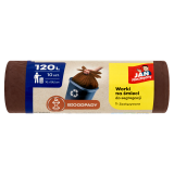 JAN NIEZBĘDNY Worki do segregacji 120l 10szt - brązowy 1 szt