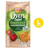 LAY'S Oven Baked Krakersy wielozbożowe o smaku warzyw z zieloną cebulką 80 g