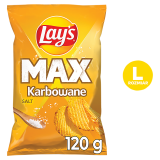 LAY'S MAX Chipsy ziemniaczane karbowane solone 120 g
