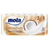 MOLA SENSITIVE Papier toaletowy Mleczko Kokosowe 8 rolek 1 szt