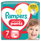 PAMPERS Pants Pieluchomajtki Rozmiar 7 (17kg+) 38 szt 1 szt