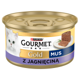 GOURMET Gold Mokry pokarm dla kotów mus z jagnięciną puszka 85 g