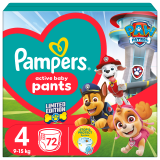PAMPERS Pants Pieluchomajtki Psi Patrol Rozmiar 4 (9-15 kg) 72 szt. 1 szt