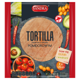 SANDRA Tortilla pszenna o smaku pomidorowym - 25 cm (4 szt.) 240 g