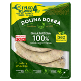 DOLINA DOBRA Kiełbasa biała parzona 100% Polskiego Mięsa 375 g