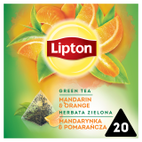LIPTON Herbata zielona aromatyzowana Mandarynka i Pomarańcza 20 piramidek 36 g