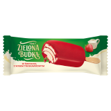 ZIELONA BUDKA Lody ze śmietanką z sosem truskawkowym na patyku 90 ml