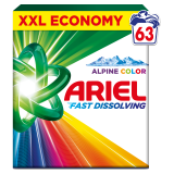 ARIEL Fast Dissolving Proszek do prania tkanin kolorowych 63 prania 3.465 kg
