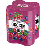 OKOCIM MALINA z BORÓWKĄ AMERYKAŃSKĄ Piwo 4x500ml (puszka) 2 l
