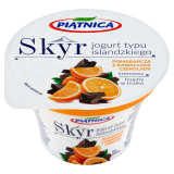 PIĄTNICA Skyr jogurt typu islandzkiego pomarańcza z kawałkami czekolady 150 g