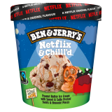 BEN&JERRY'S Netflix & Chill'd Lody o smaku masła orzechowego z preclami i brownie 465 ml