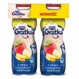 DANONE Gratka Jogurt do picia o smaku truskawkowo-bananowym (4 x 155 g ) 620 g