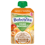 BOBOVITA DRUGIE ŚNIADANKO Owoce z kaszką morela jabłko banan po 6 miesiącu 100 g
