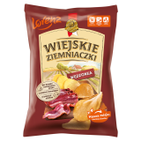WIEJSKIE ZIEMNIACZKI Chipsy ziemniaczane o smaku wędzonki 130 g