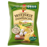 WIEJSKIE ZIEMNIACZKI Chipsy ziemniaczane o smaku cebulki 130 g
