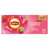 LIPTON Herbatka owocowa Truskawka i Rabarbar 20 torebek ex. 32 g