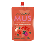 OWOLOVO Mus owocowy jabłko malina czerwona porzeczka 200 g