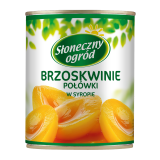 SŁONECZNY OGRÓD Brzoskwinie (połówki) w syropie 820 g