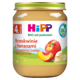HIPP BIO od pokoleń Brzoskwinie z bananami BIO 125 g