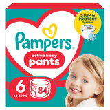 PAMPERS Active Baby Pieluchomajtki Rozmiar 6 (13-19kg) 84 szt. 1 szt