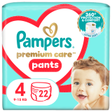PAMPERS Premium Care Pieluchomajtki Rozmiar 4 (9-14kg) 22 szt 1 szt