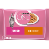 PURINA ONE Junior Karma dla kotów z kurczakiem (4x85g) 340 g
