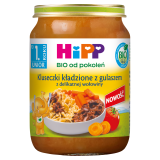HIPP Kluseczki kładzione z gulaszem z delikatnej wołowiny po 1. roku BIO 250 g