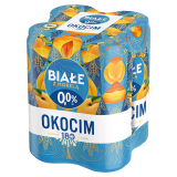 OKOCIM Białe z morelą Piwo bezalkoholowe 4x500ml (puszka) 2 l