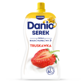DANIO Serek Homogenizowany Truskawkowy w saszetce 120 g