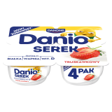 DANIO Serek homogenizowany truskawkowy (4x130g) 520 g