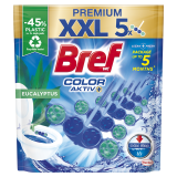BREF Color Aktiv Zawieszka do WC - Eukaliptus 5x50g 260 g