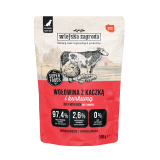 WIEJSKA ZAGRODA Karma mokra dla dorosłego psa z wołowiną i kaczką 500 g